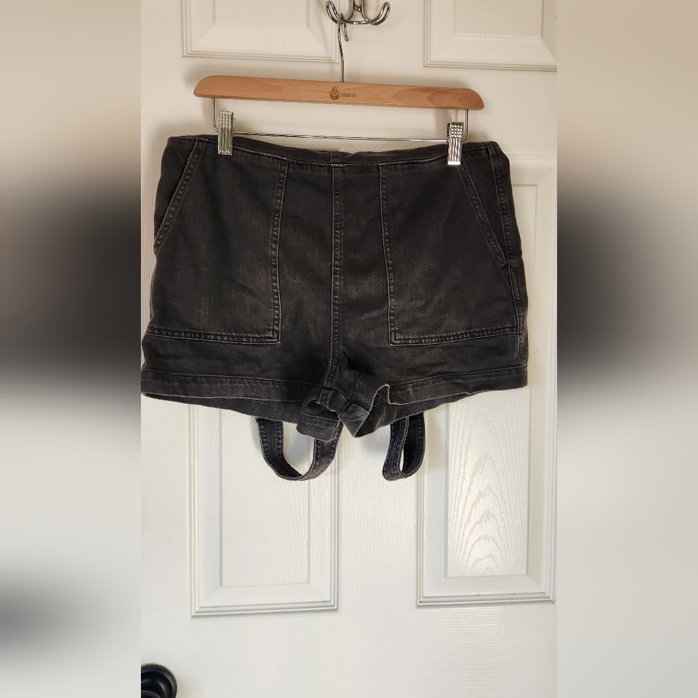 Aerie Washed Black Denim Shortalls - Size XS - Picture 8 of 12